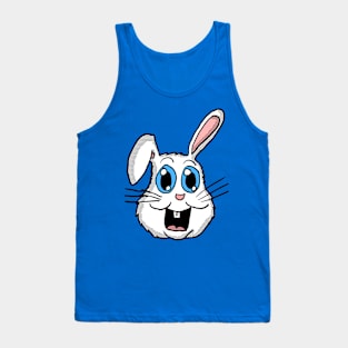 Cartoon Easter Bunny Head Tank Top